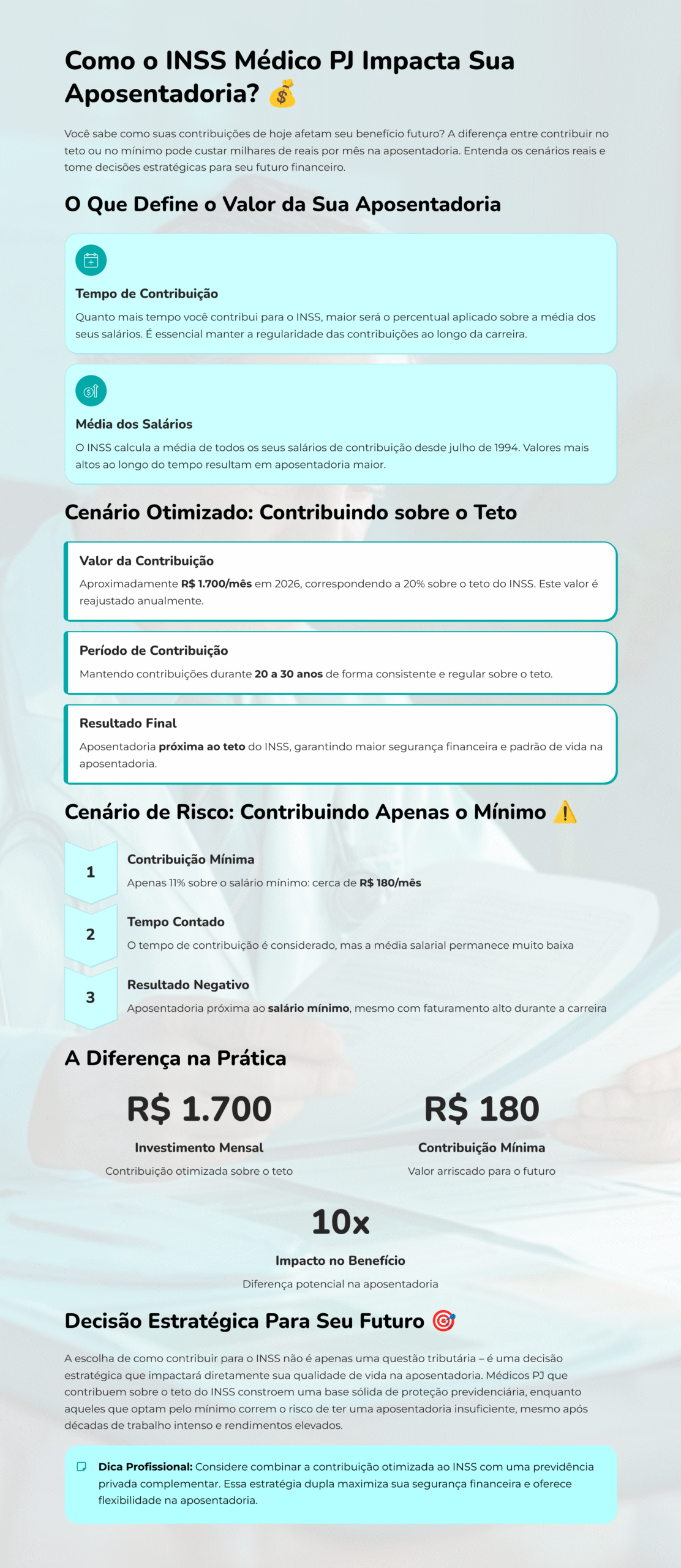 Como o INSS médico PJ impacta, na prática, a sua aposentadoria?