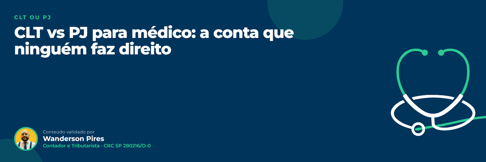 CLT ou PJ para médico: CLT vs PJ para médico: a conta que ninguém faz direito
