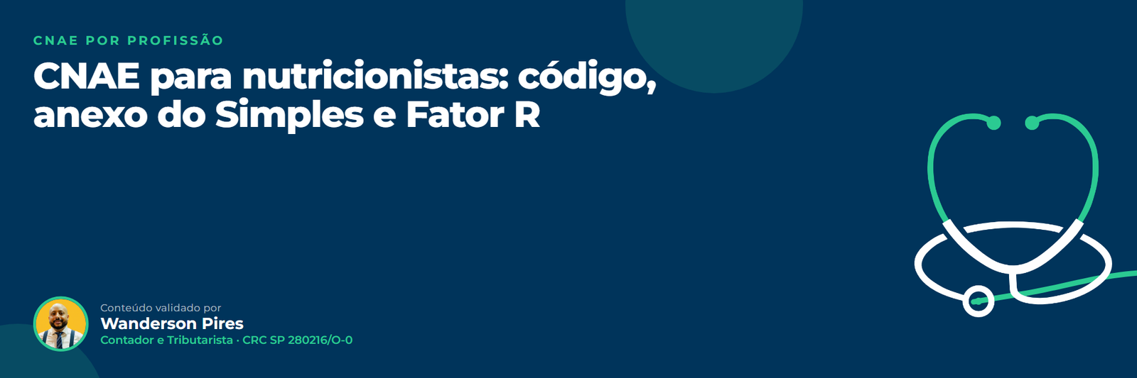 CNAE para nutricionistas: código, anexo do Simples e Fator R